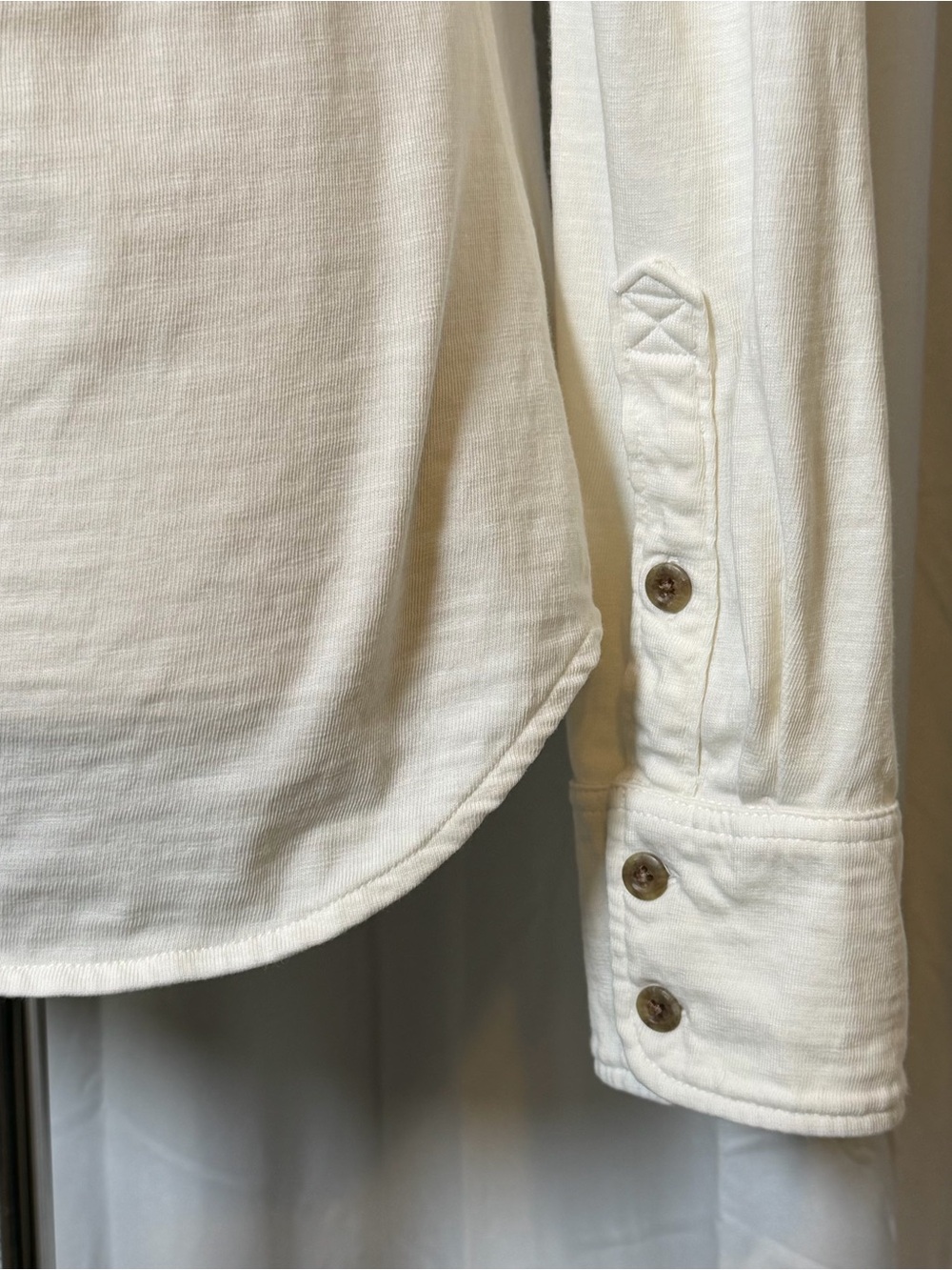 Faherty Sunwashed Knit Shirt White Organic Cotton Small - Picture 10 of 12